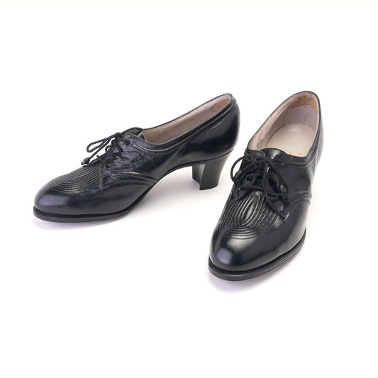 Unworn 1930s Black Derbies by JL Co UK 6