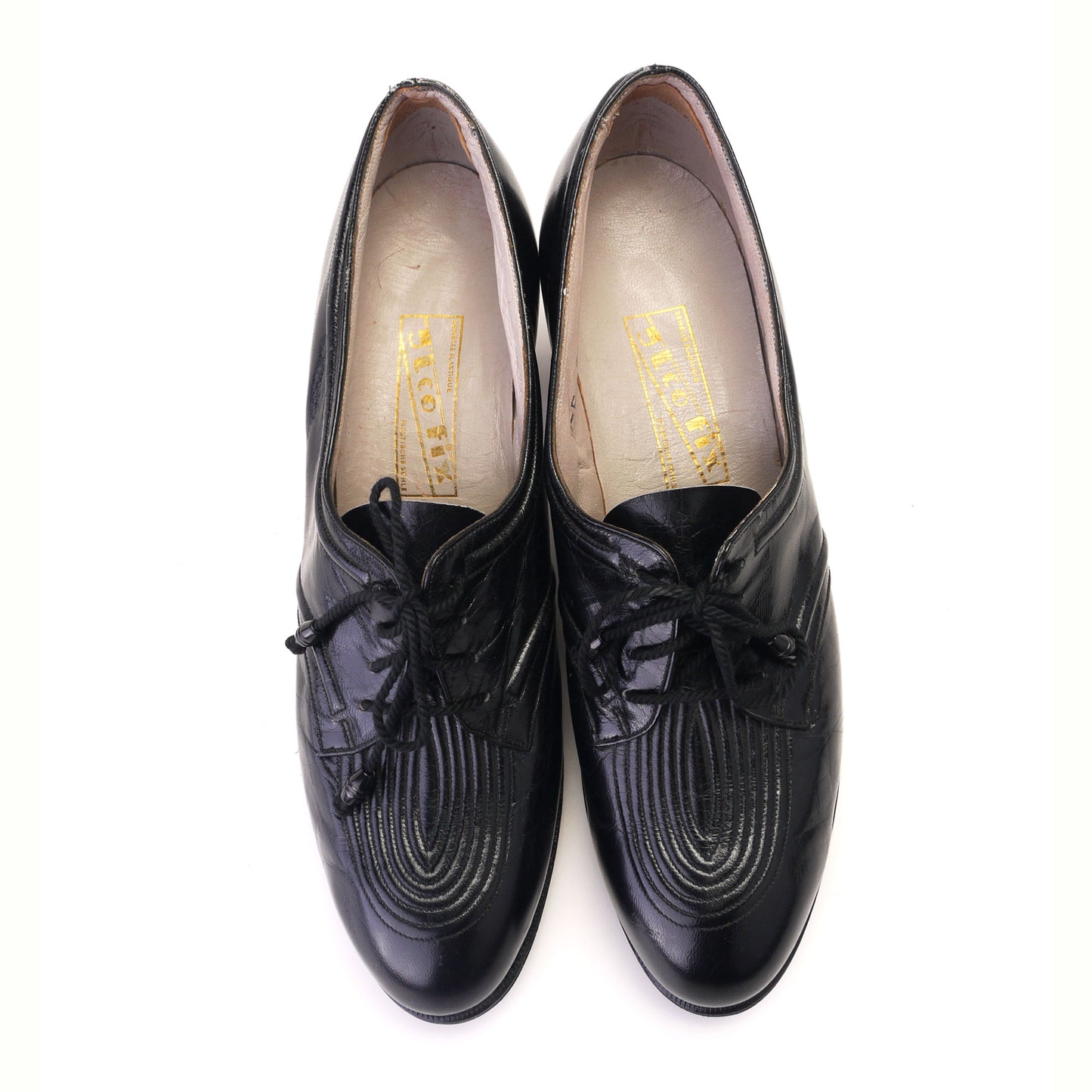 Unworn 1930s Black Derbies by JL Co UK 6