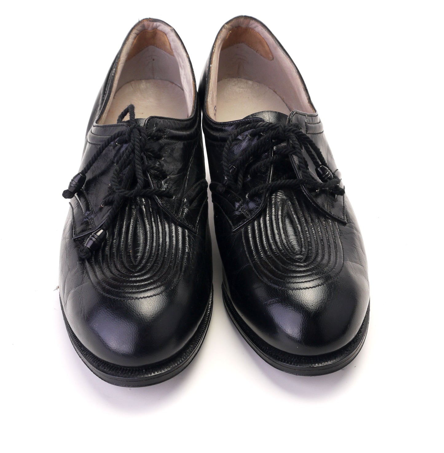 Unworn 1930s Black Derbies by JL Co UK 6