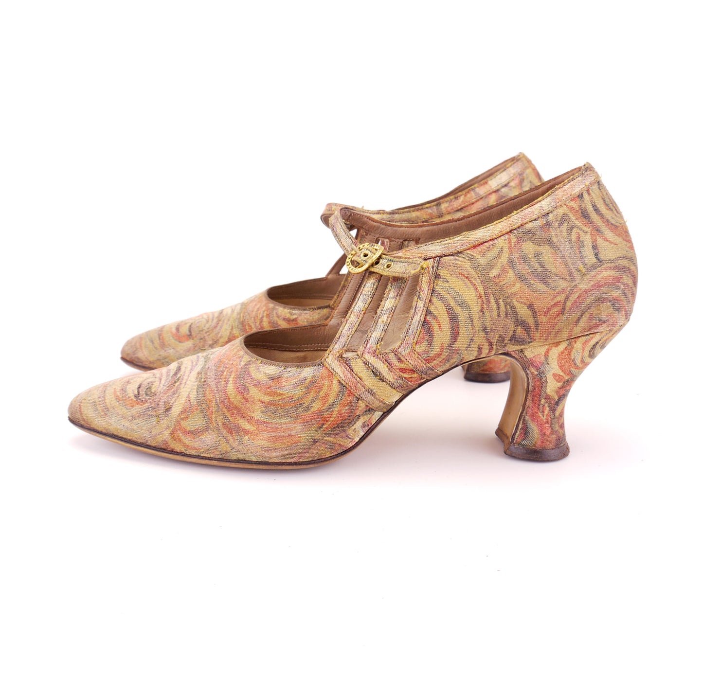 1920s Floral & Golden Bar Shoes by Babers UK 3.5