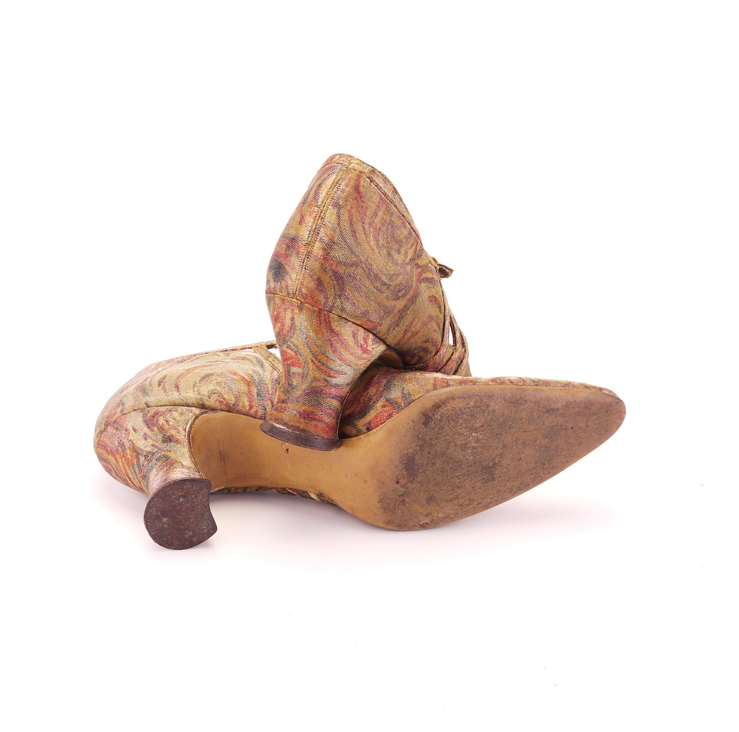 1920s Floral & Golden Bar Shoes by Babers UK 3.5