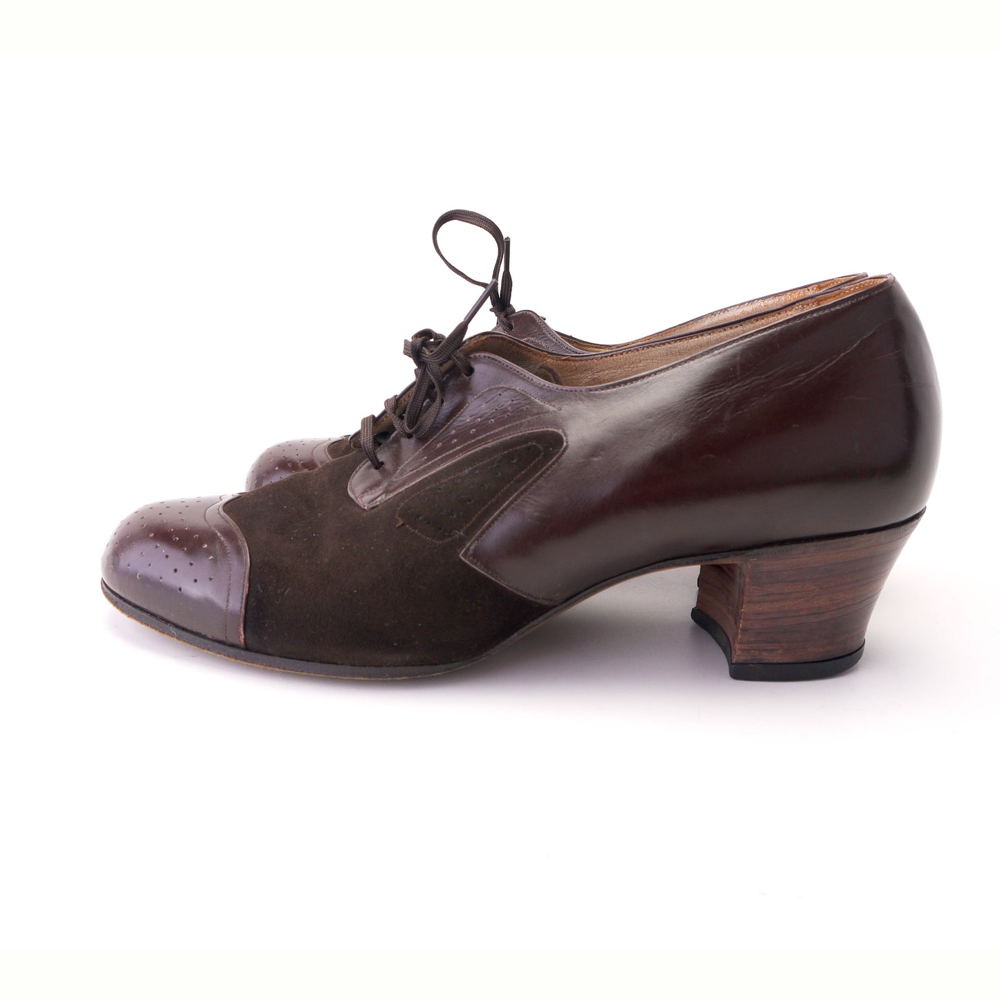 Babers 1940s Brown Spectator Derbies UK 5