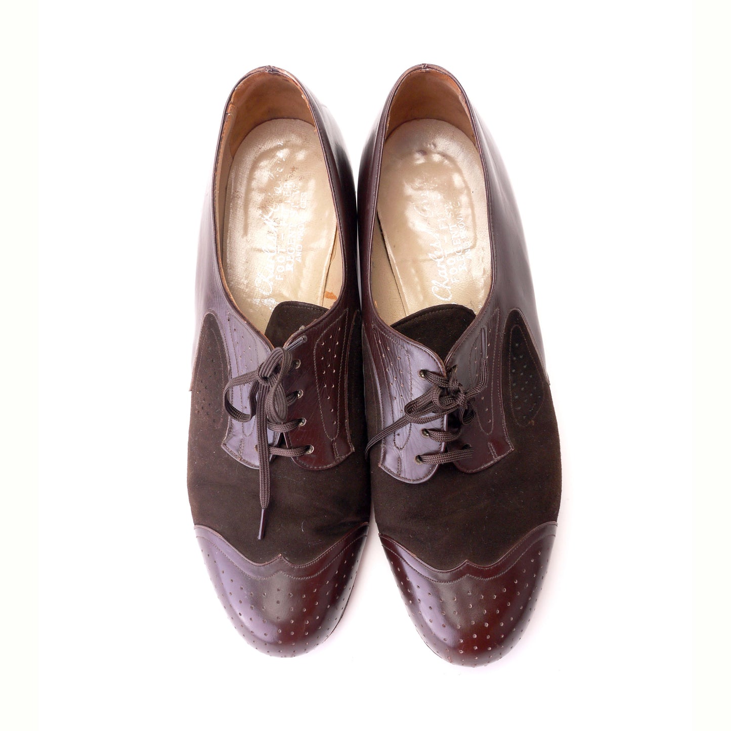 Babers 1940s Brown Spectator Derbies UK 5