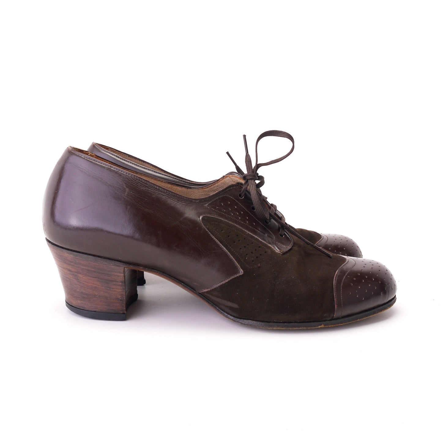Babers 1940s Brown Spectator Derbies UK 5