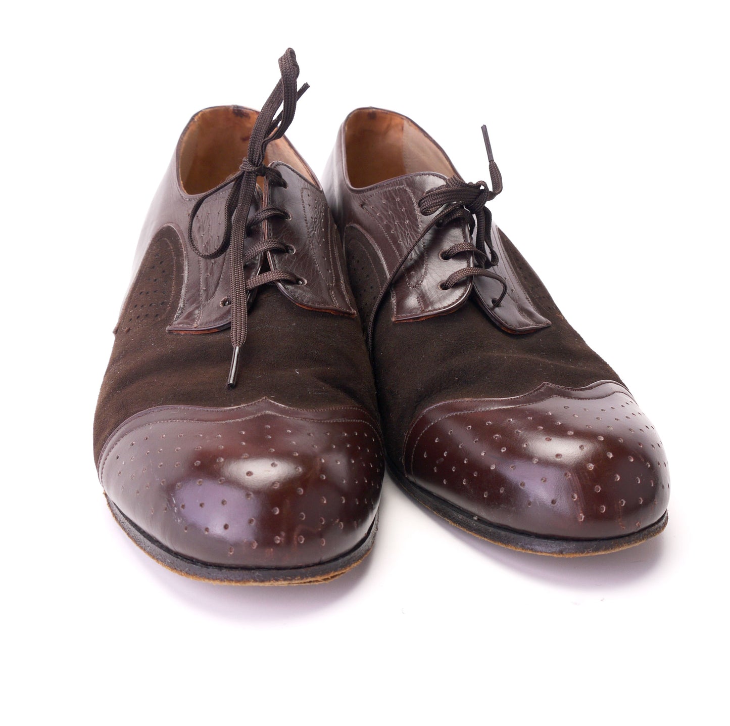 Babers 1940s Brown Spectator Derbies UK 5