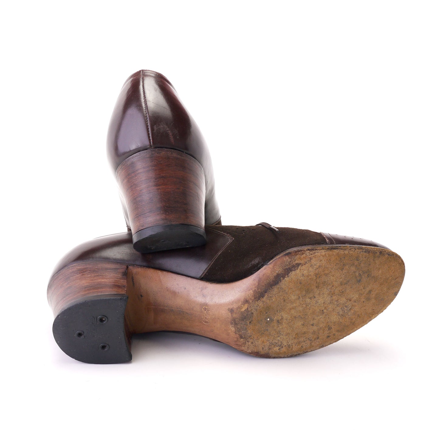 Babers 1940s Brown Spectator Derbies UK 5