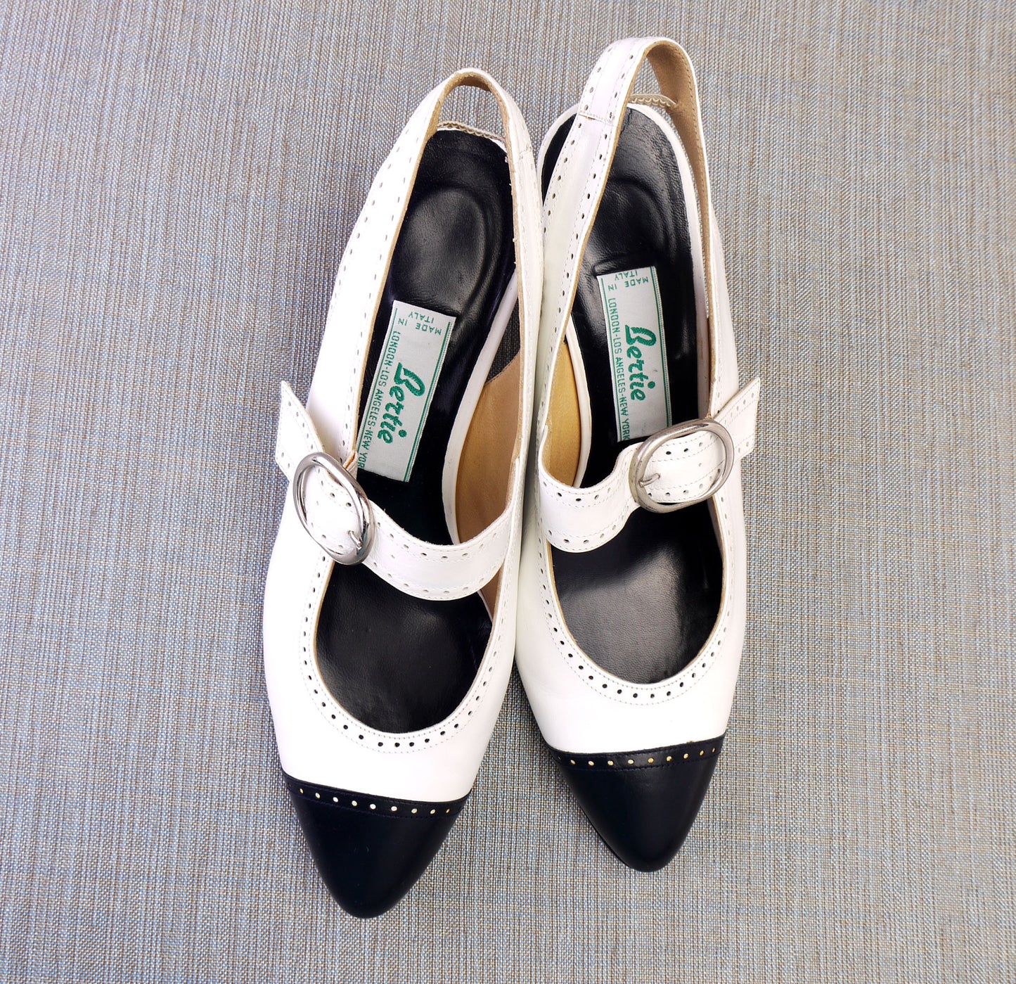 Bertie 80s UNWORN Spectator Slingbacks UK 6.5