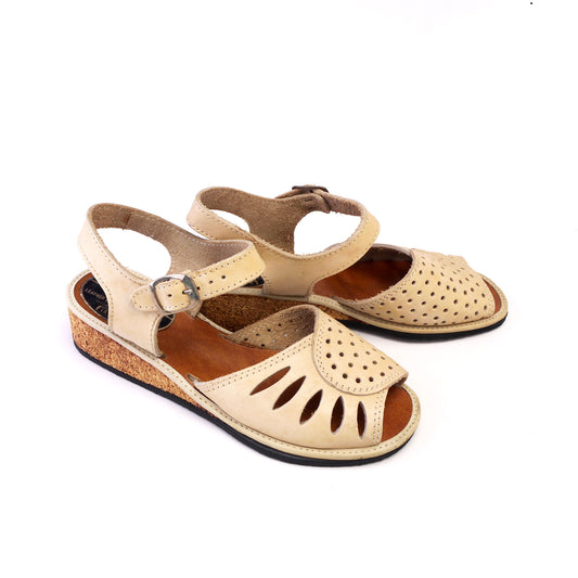 1970s Unworn Chelsea Girl Cork Wedge Sandals UK 3