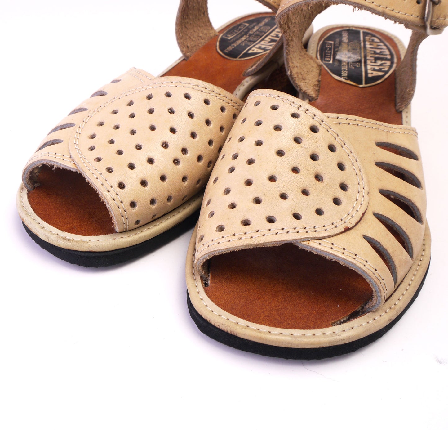1970s Unworn Chelsea Girl Cork Wedge Sandals UK 3
