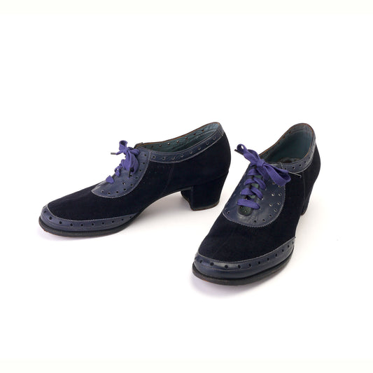 1940s Church's Navy Ghillies CC41 Walking Shoes UK 5