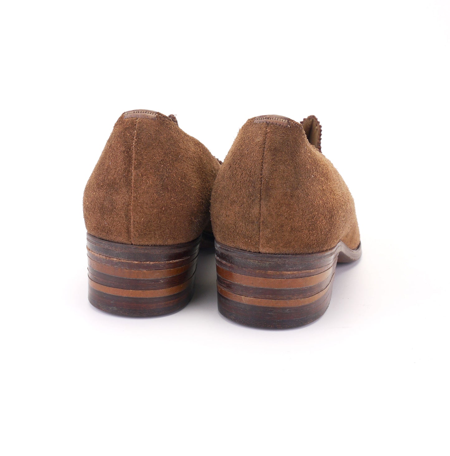 1940s Brown Suede & Leather Slip Ons by CK UK 3