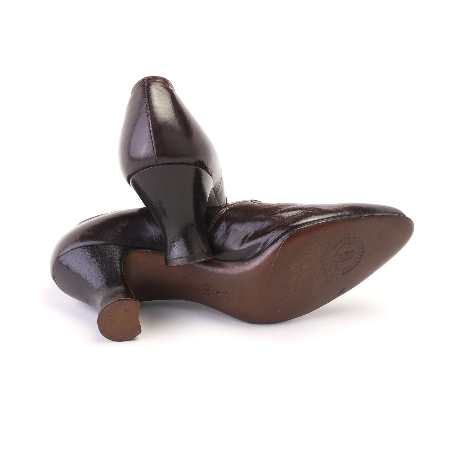1930s Unworn Brown Pumps with Cutouts by Clarks UK 4