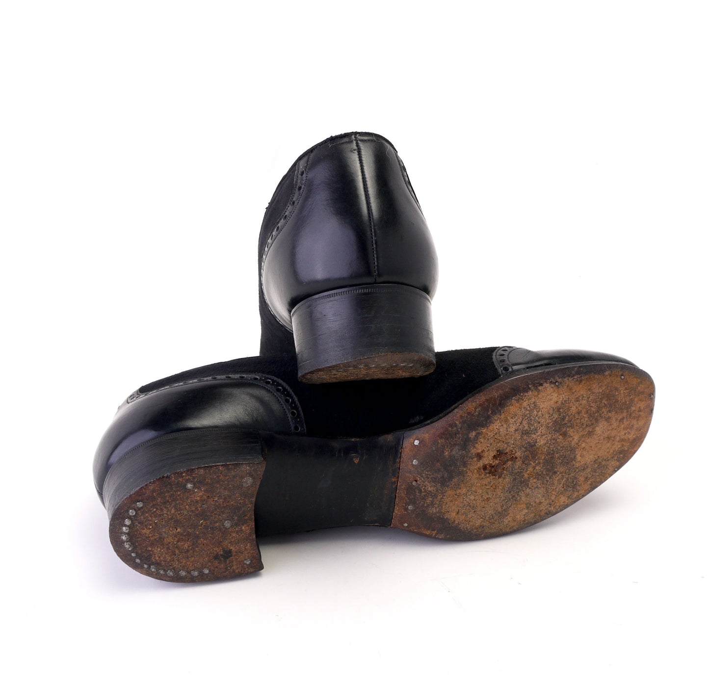 1940s CC41 Black Dolcis De Liso Flat Pumps UK 4.5