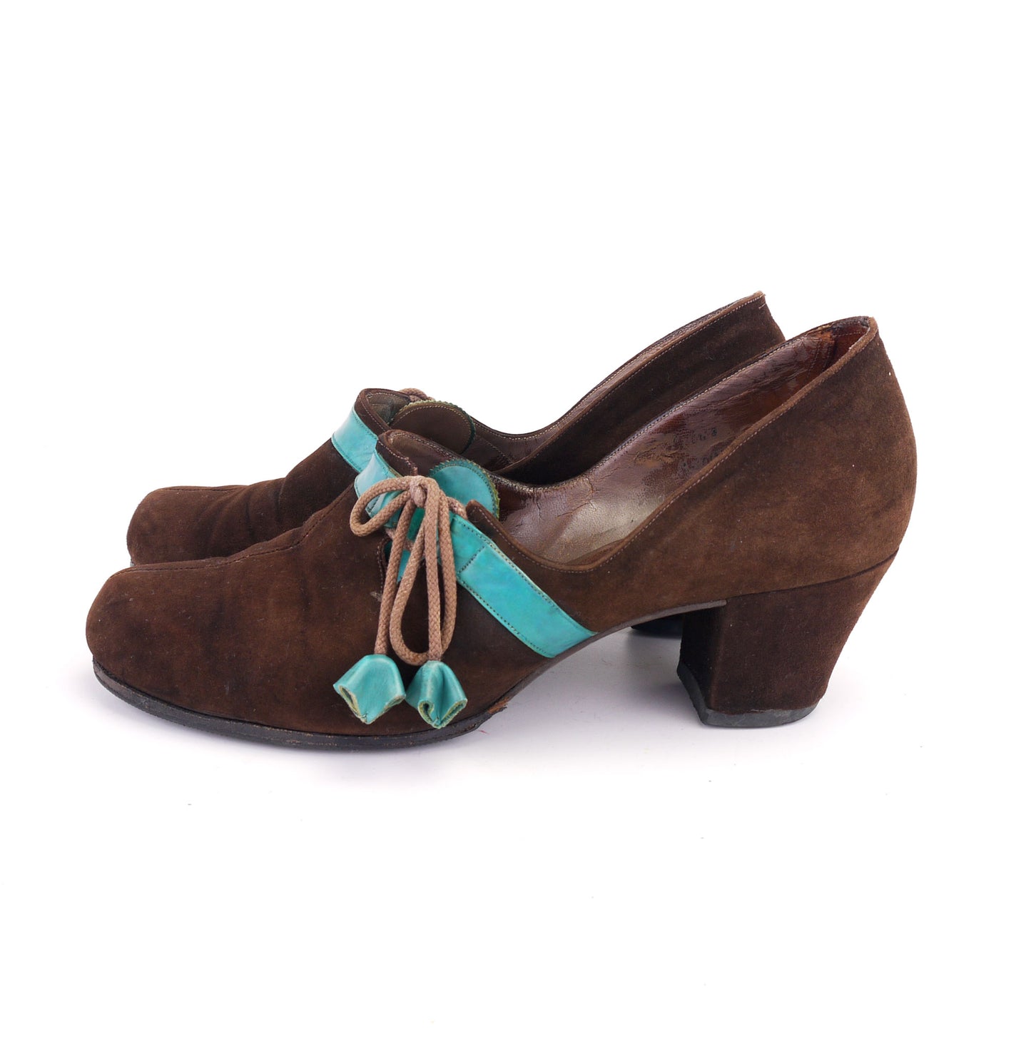 1940s Brown Suede Dutch Boy Pumps by Lotus UK 5