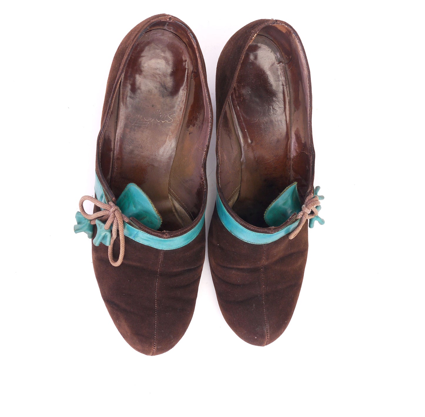 1940s Brown Suede Dutch Boy Pumps by Lotus UK 5