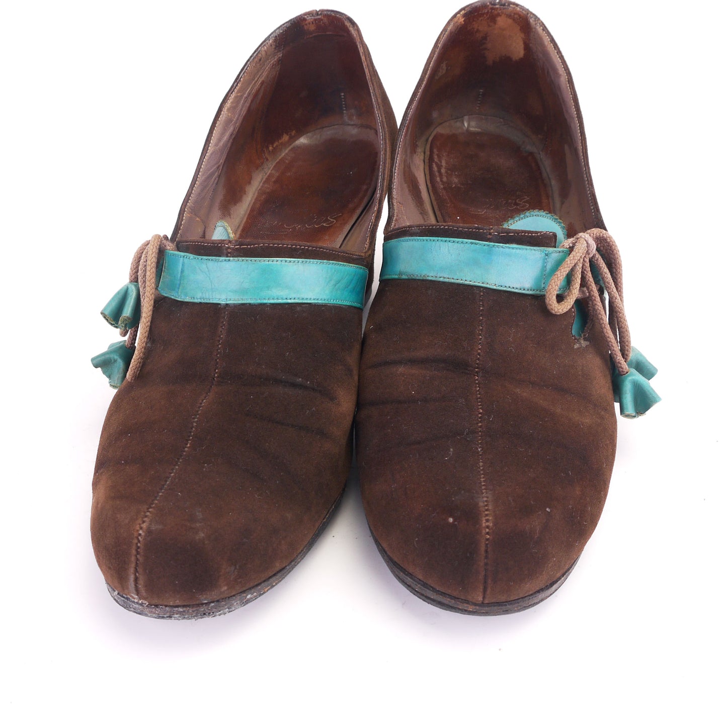 1940s Brown Suede Dutch Boy Pumps by Lotus UK 5