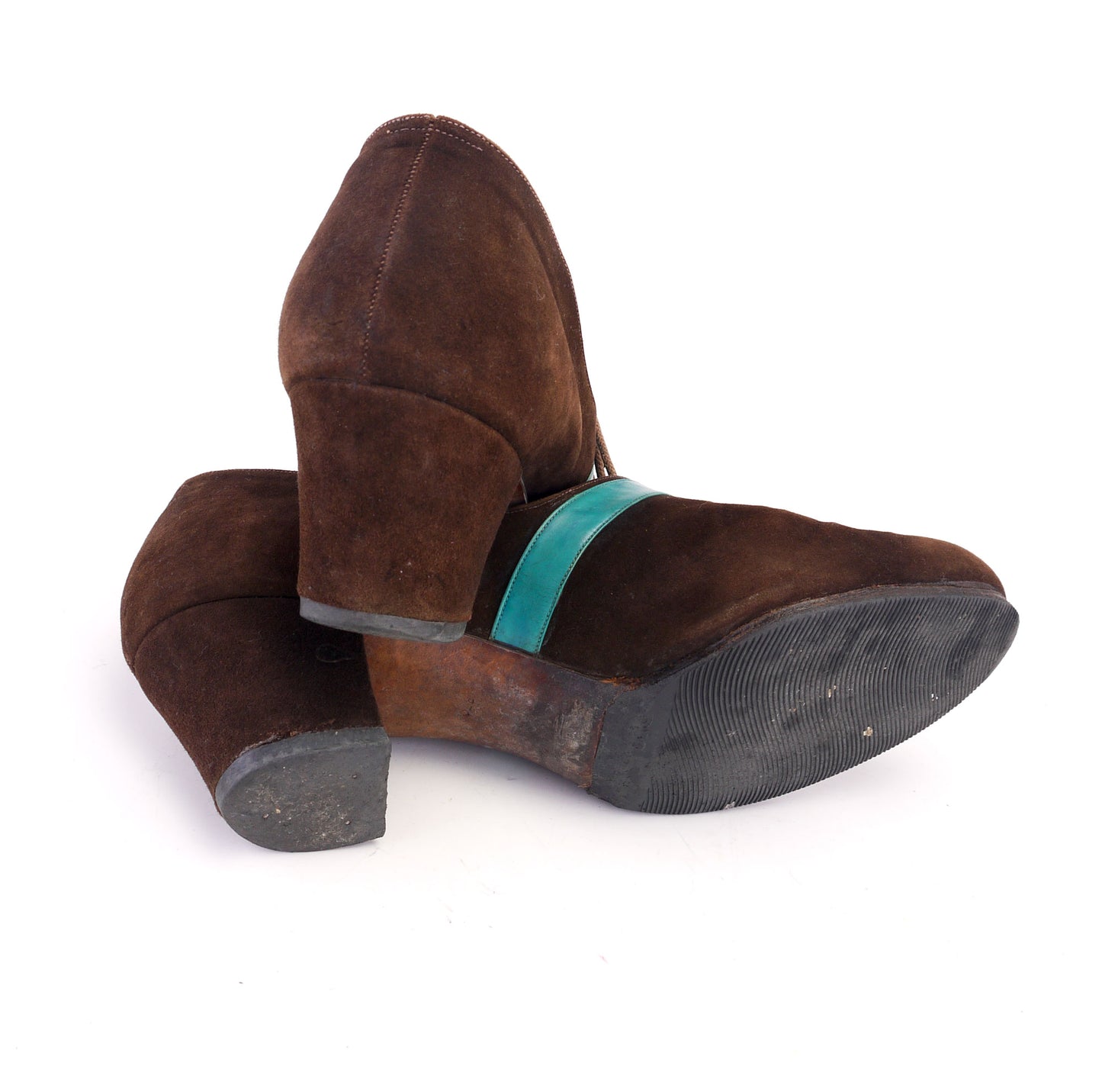 1940s Brown Suede Dutch Boy Pumps by Lotus UK 5
