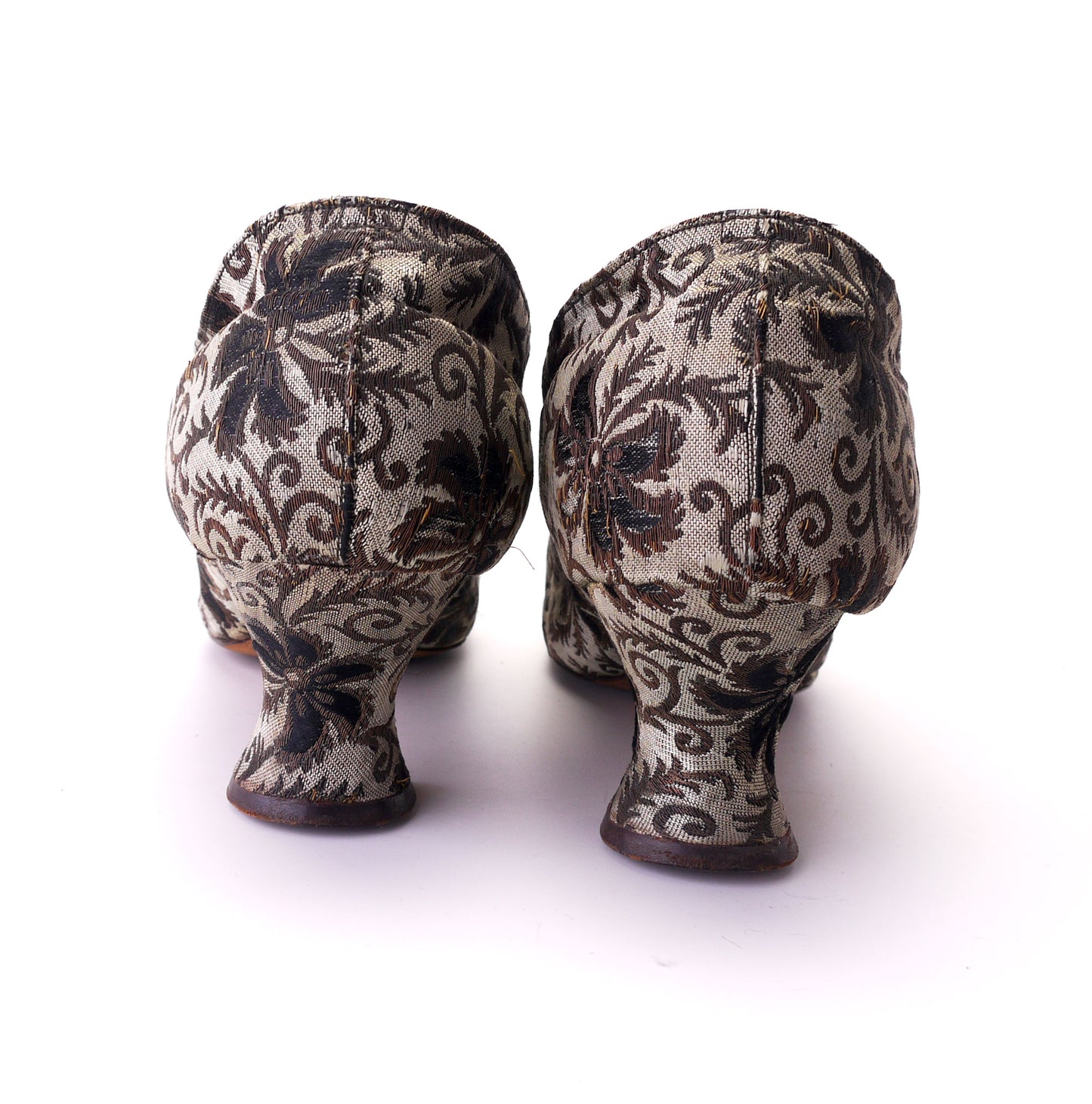Edwardian Floral Brocade Silk Evening Shoes