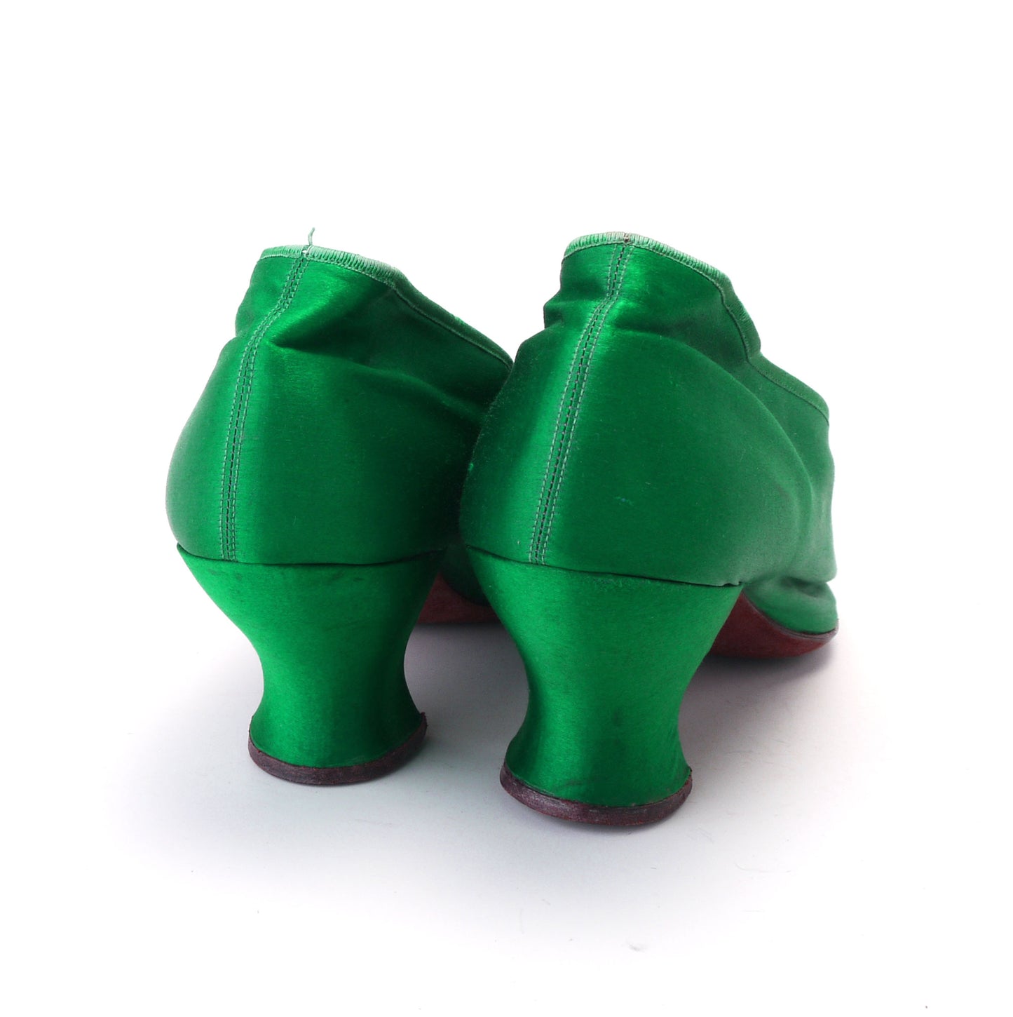 Edwardian Emerald Green Silk Evening Pumps