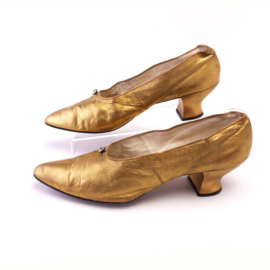Edwardian Gold Pumps by William Whiteley's UK 4