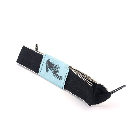 APair Of Black Edwardian Ribbon Shoe Laces