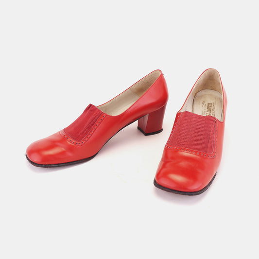Elliott Late 1960s Red Pumps UK 6