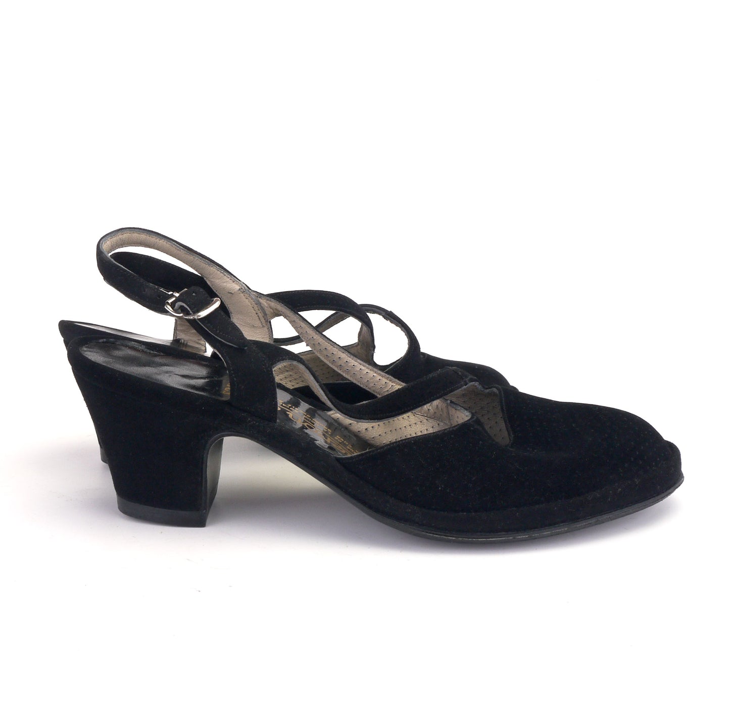 1940s Unworn Eperon d'Or Platform Slingbacks UK 3