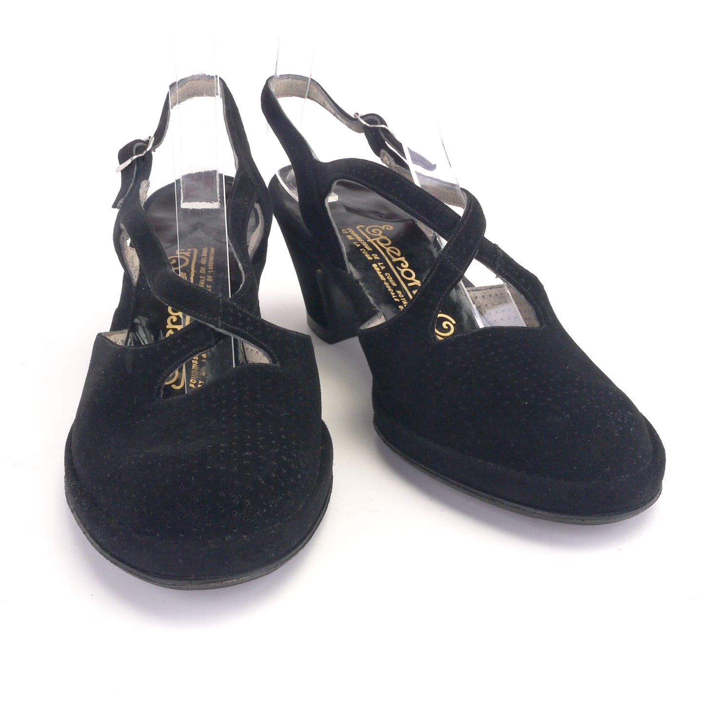 1940s Unworn Eperon d'Or Platform Slingbacks UK 3