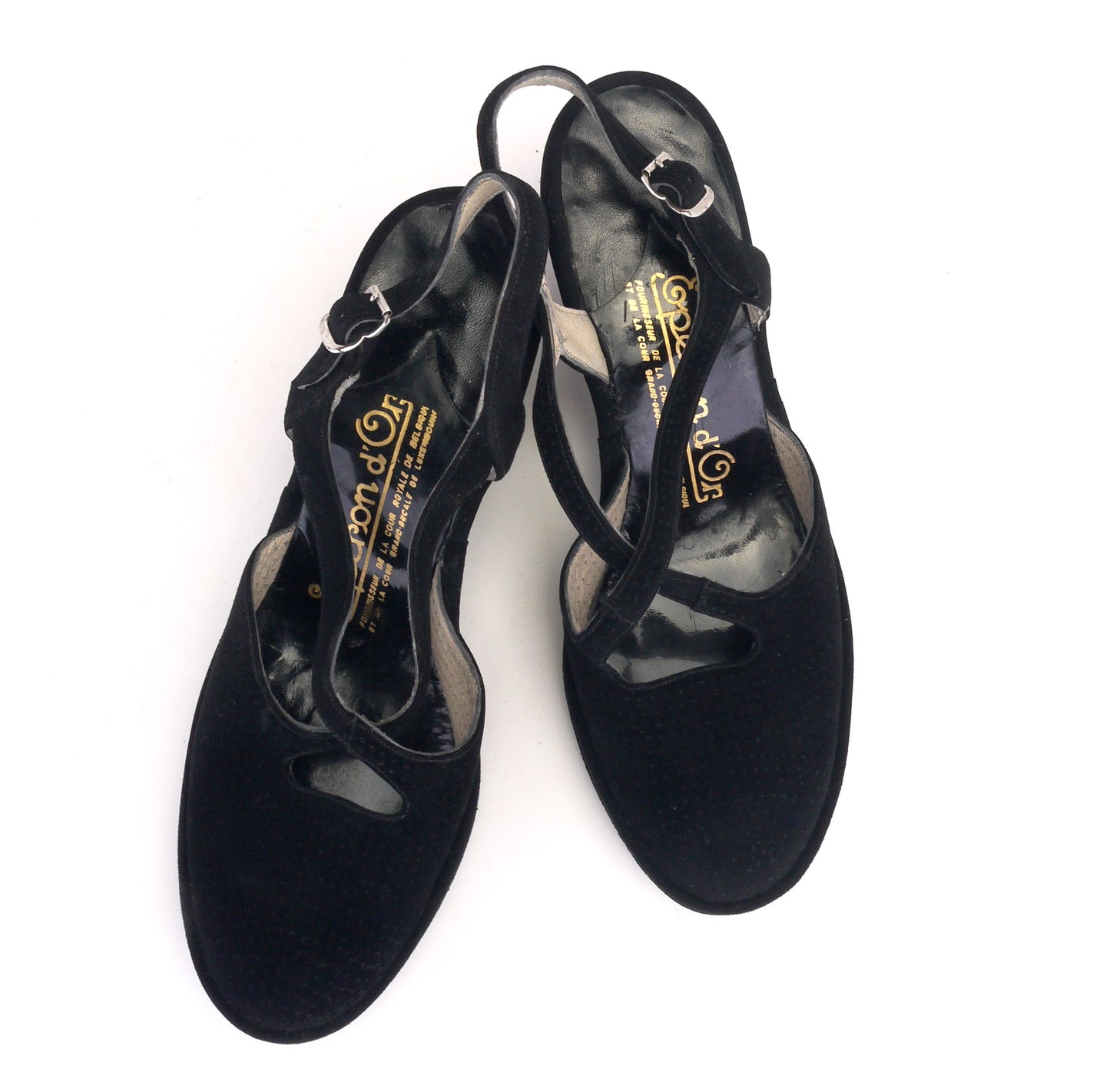 1940s Unworn Eperon d'Or Platform Slingbacks UK 3