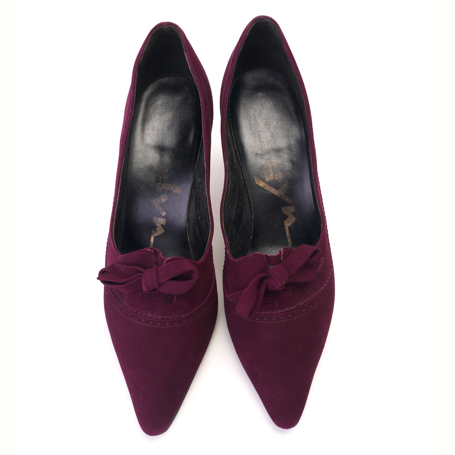 1960s Plum / Wine Stiletto Pumps UK 4.5