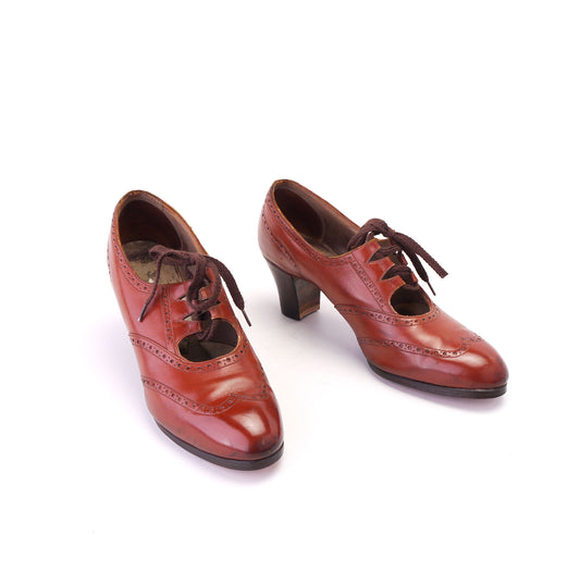 1940s/50s Tan Ghillies by Rice O'Neil UK 5