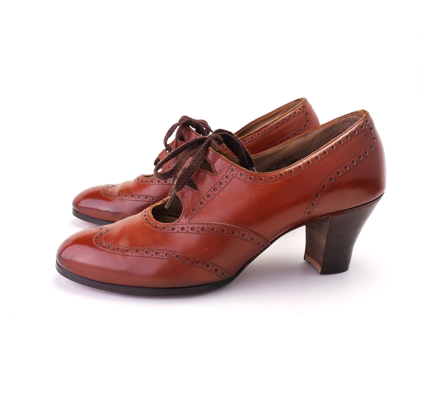 1940s/50s Tan Ghillies by Rice O'Neil UK 5