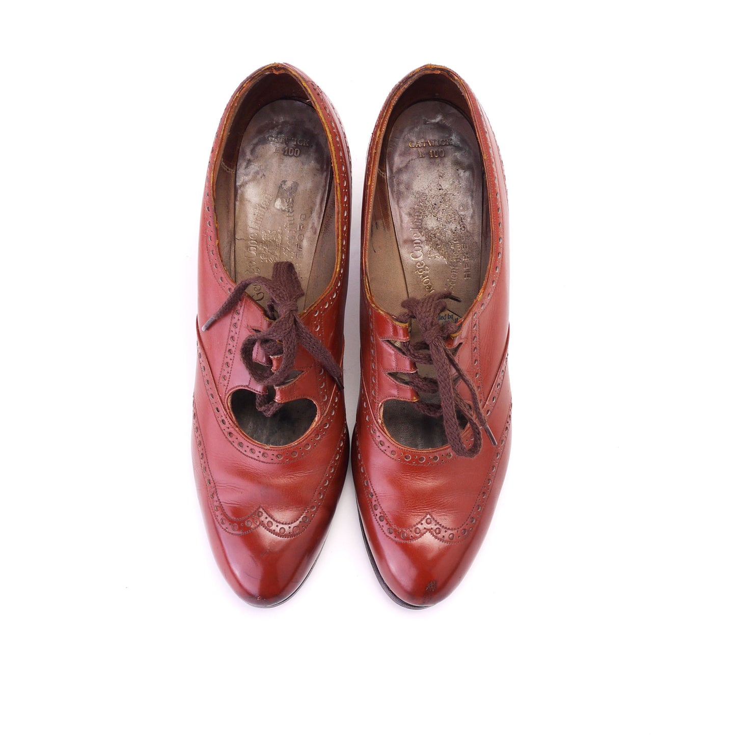1940s/50s Tan Ghillies by Rice O'Neil UK 5