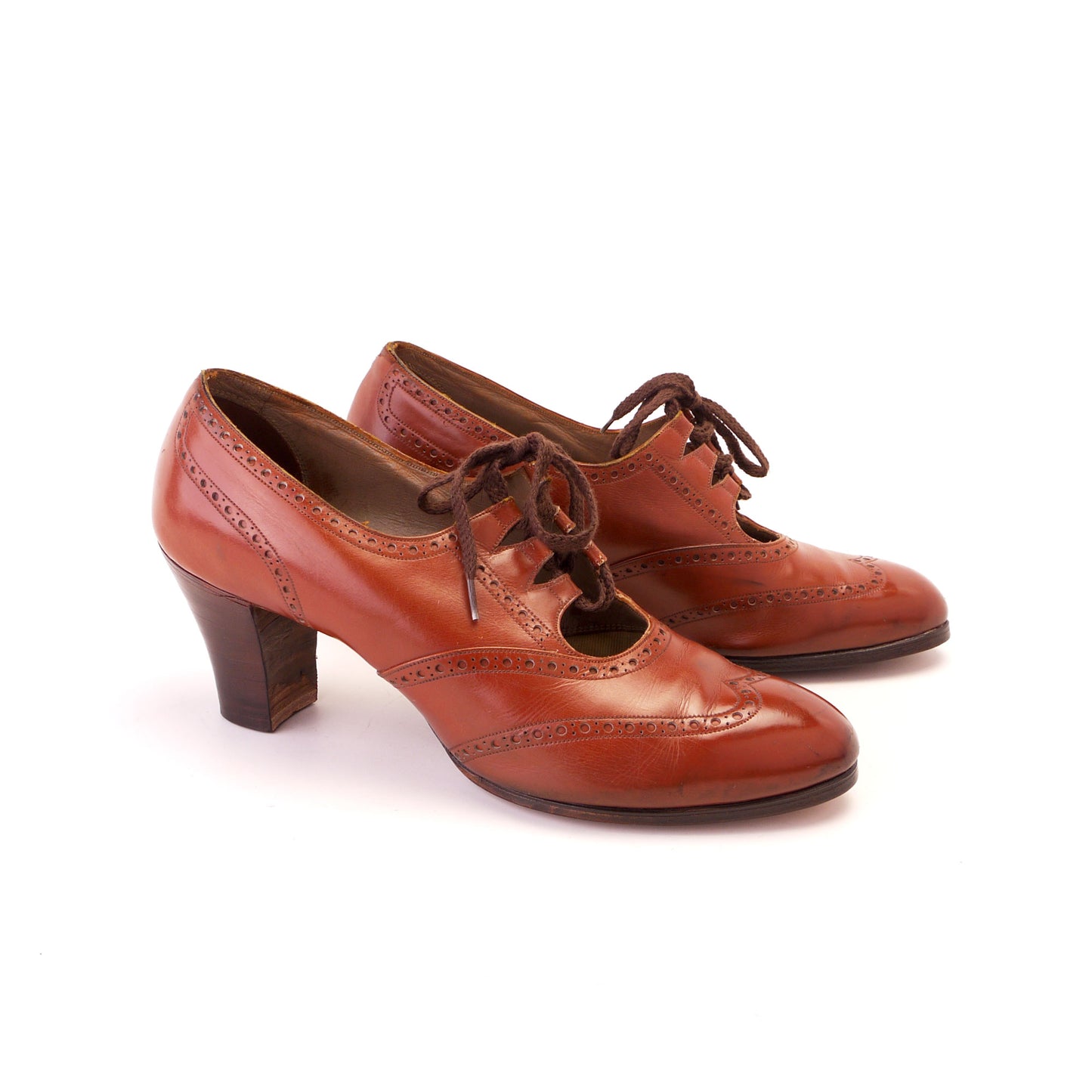 1940s/50s Tan Ghillies by Rice O'Neil UK 5
