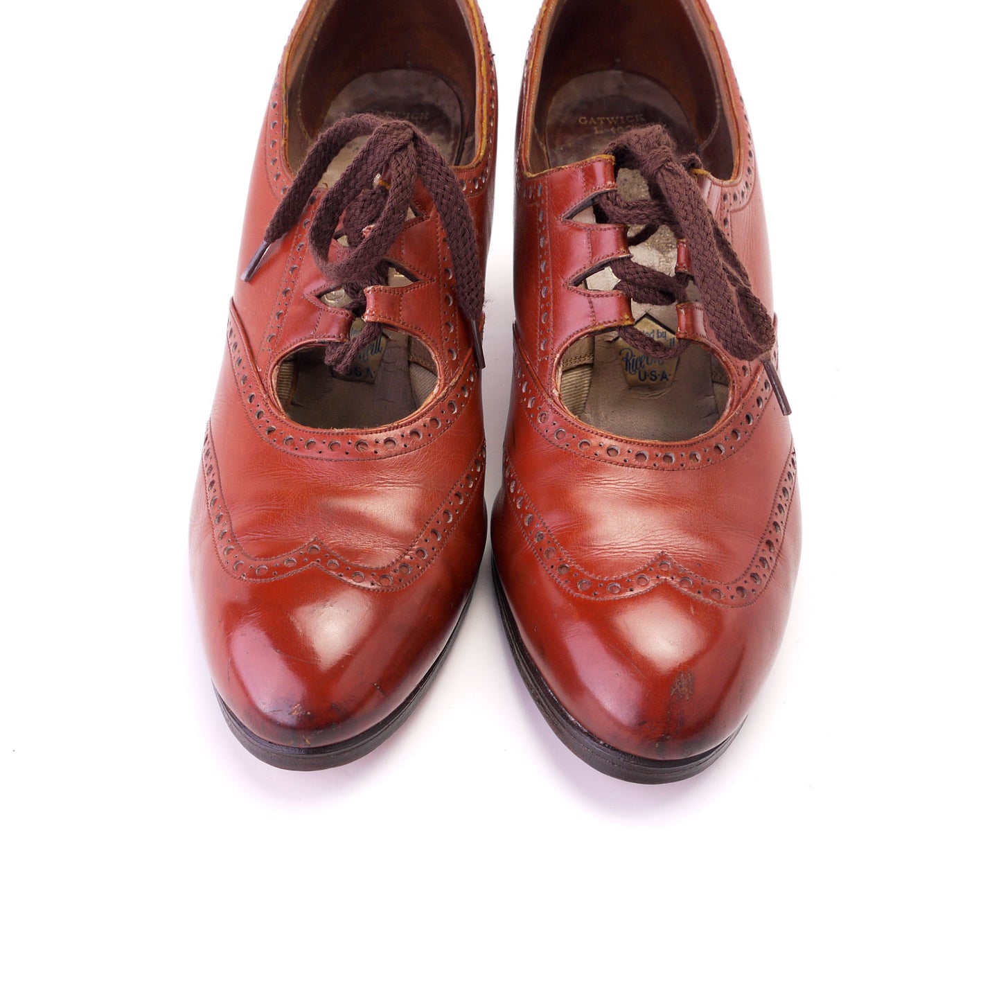 1940s/50s Tan Ghillies by Rice O'Neil UK 5