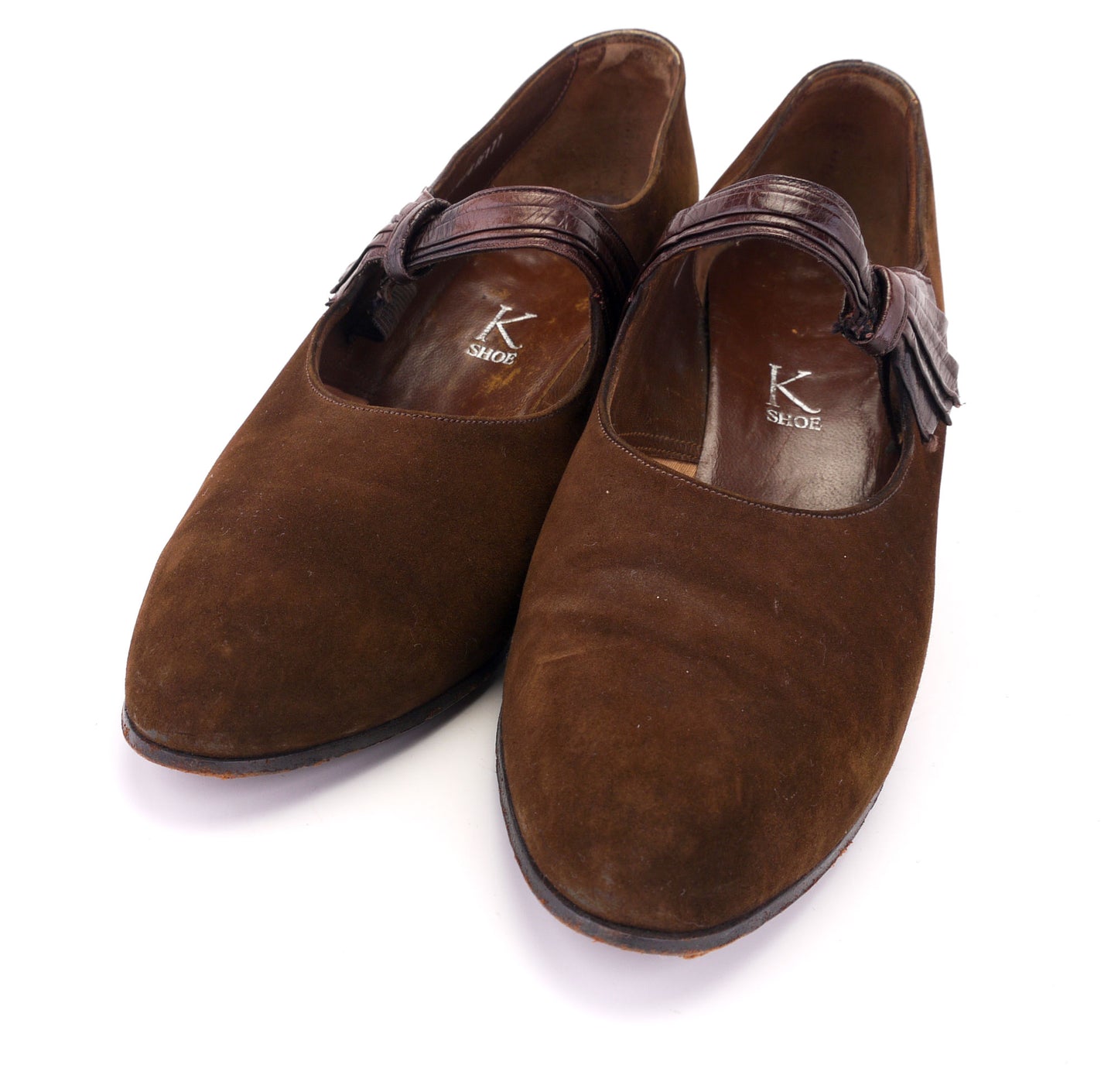 1930s Brown Suede Mary Janes by K Shoes UK 4.5