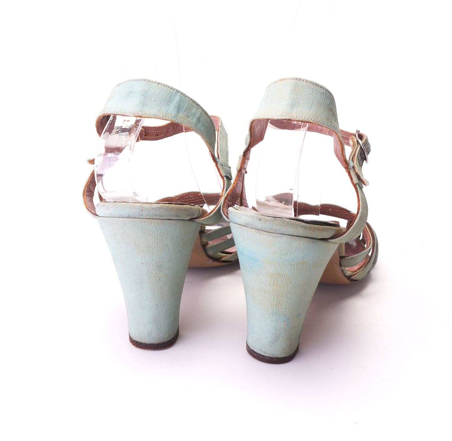 30s / 50s London Shoe Co Aqua Sandals UK 5