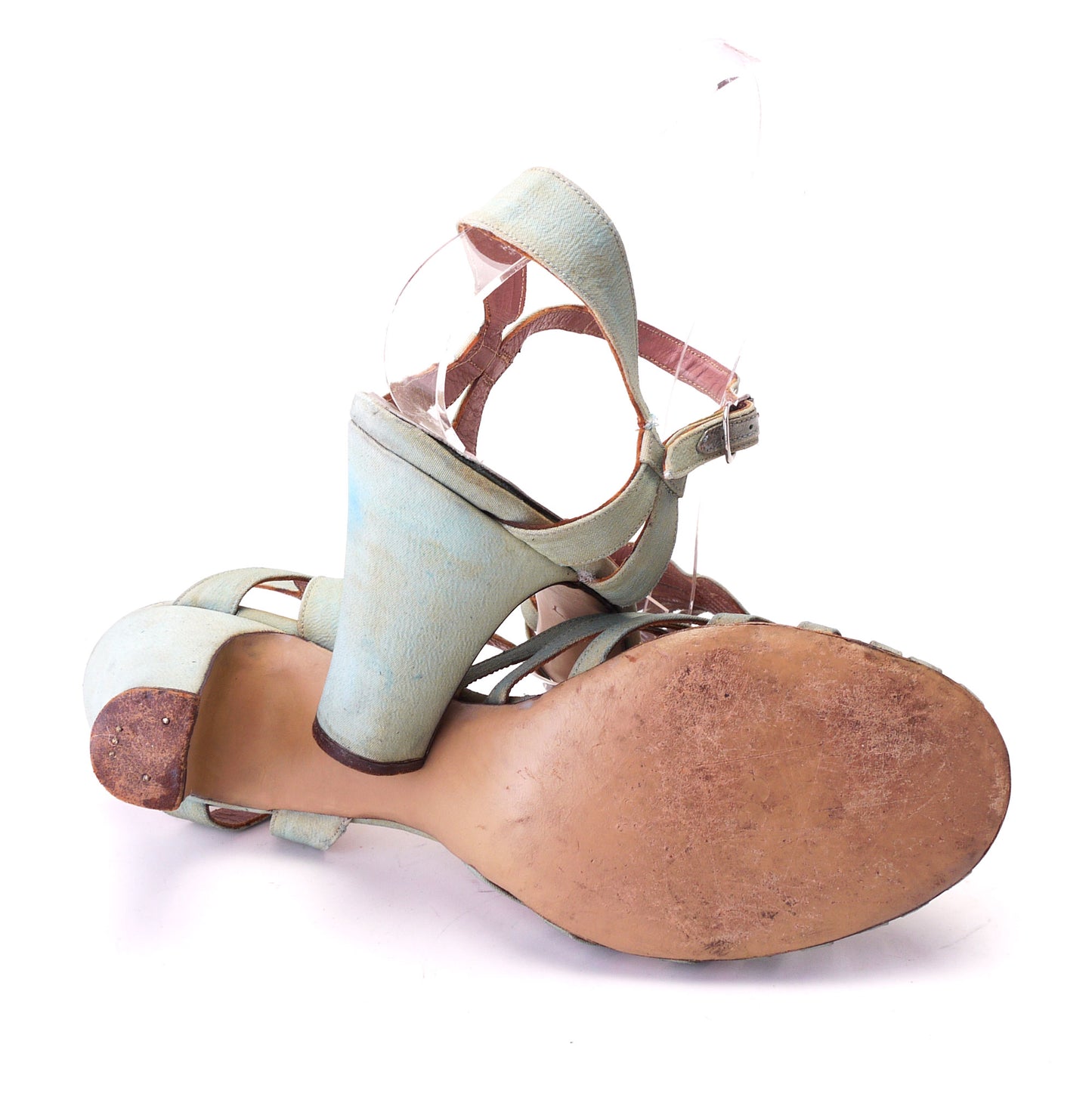 30s / 50s London Shoe Co Aqua Sandals UK 5