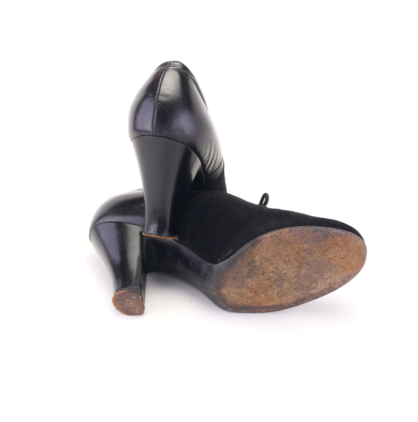 Early 1940s Black Lace Ups By Lotus UK 3.5