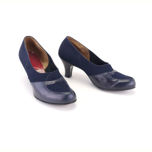 1950s Smart Navy Pumps by Manfield UK 5