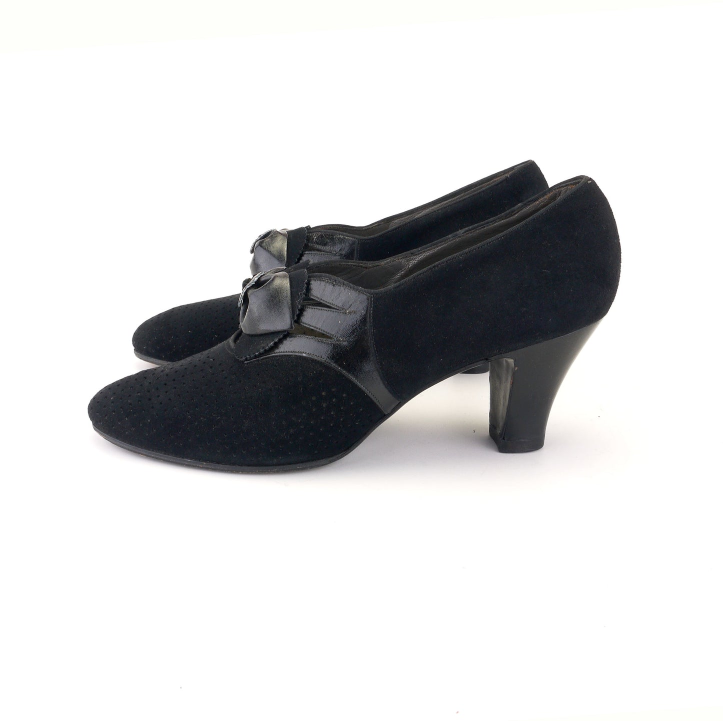 Manfield Black Suede Pumps from 1941 UK 4