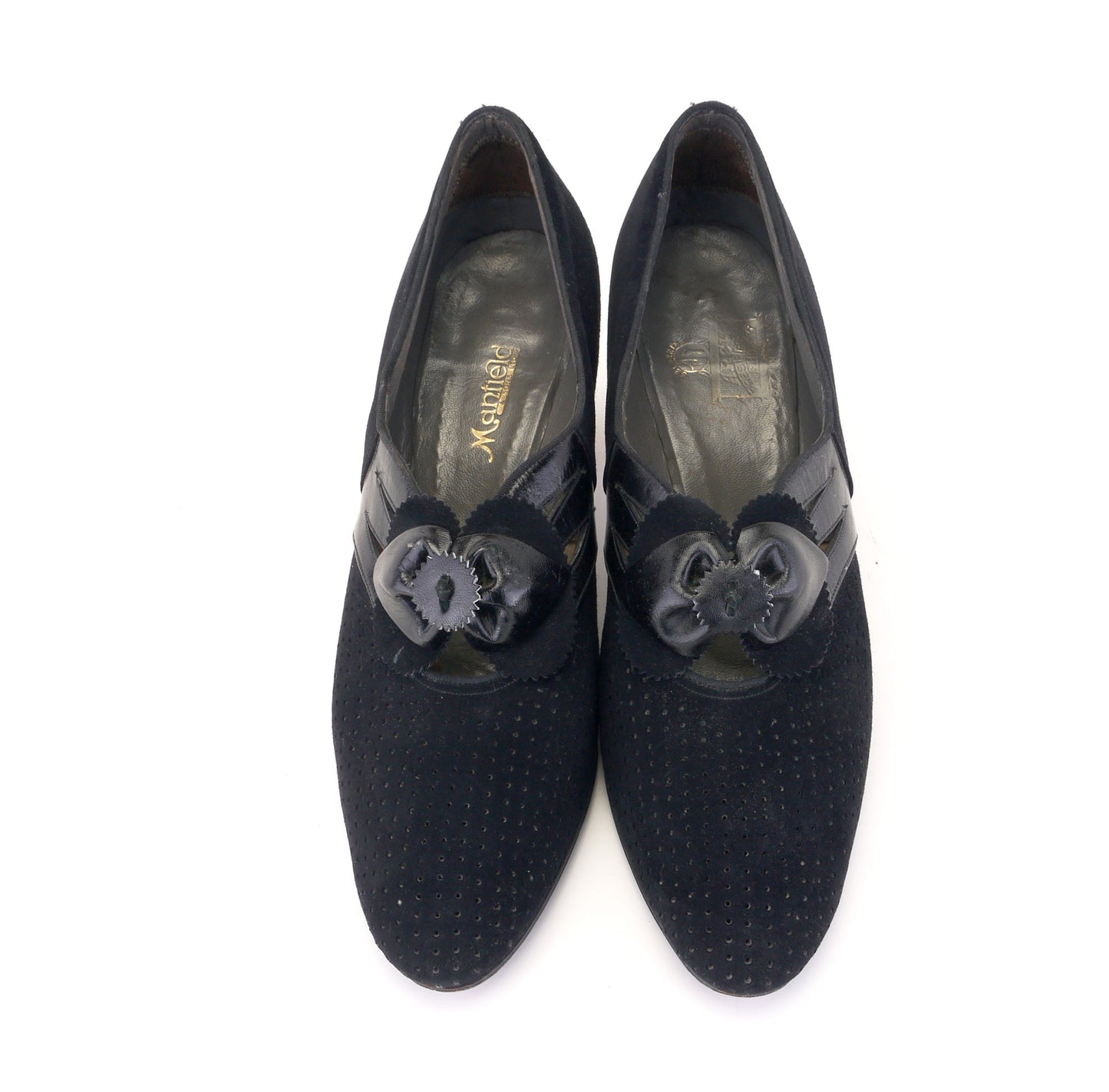 Manfield Black Suede Pumps from 1941 UK 4