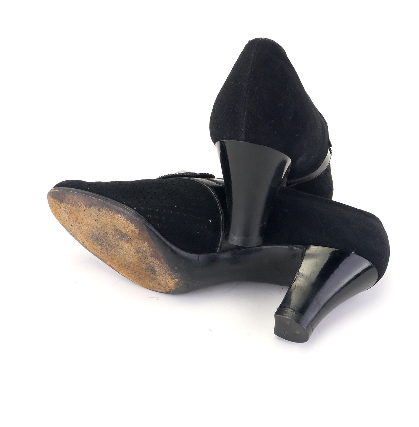 Manfield Black Suede Pumps from 1941 UK 4