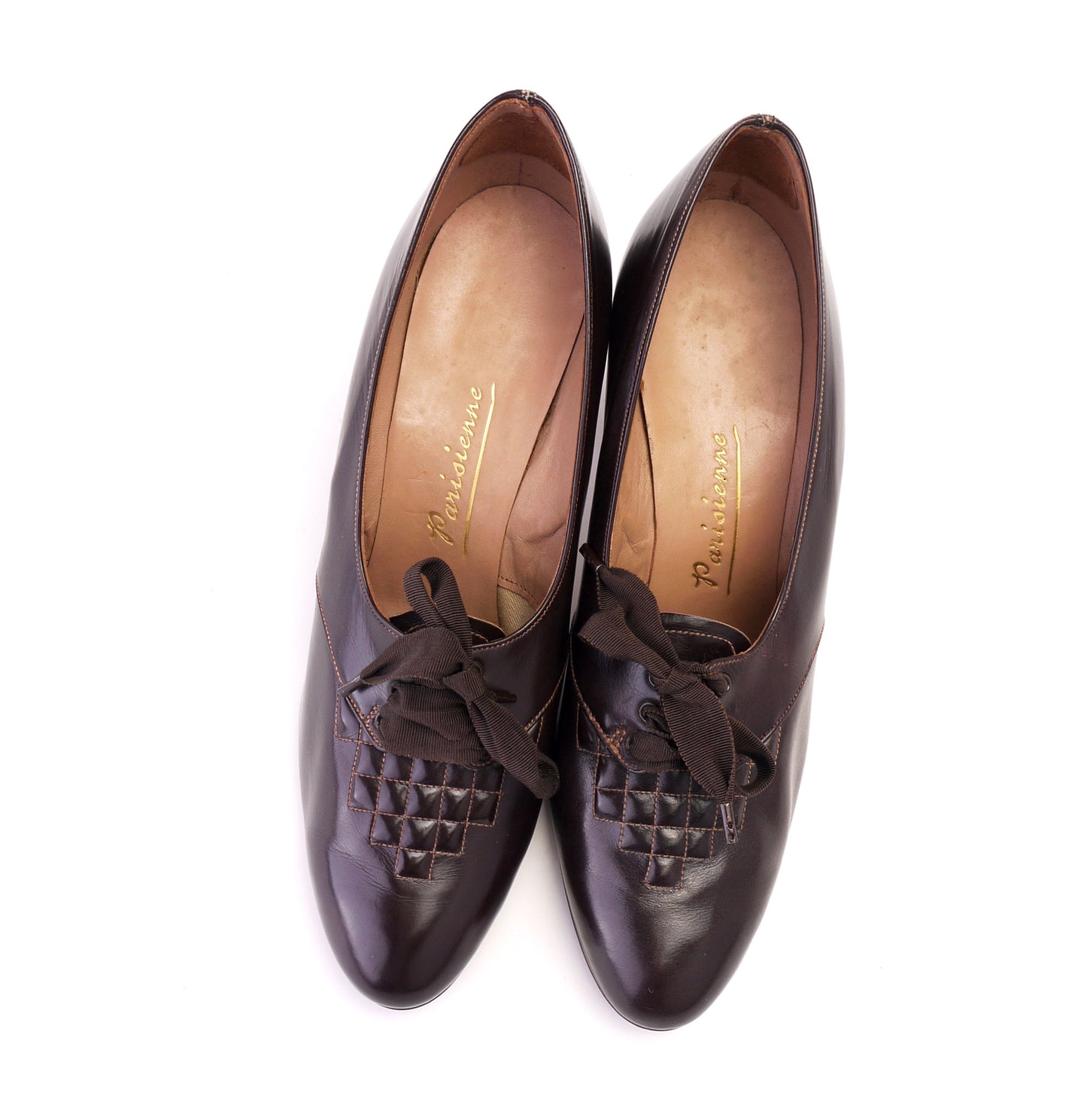 1930s Unworn Brown Derbies by Parisienne UK 4.5