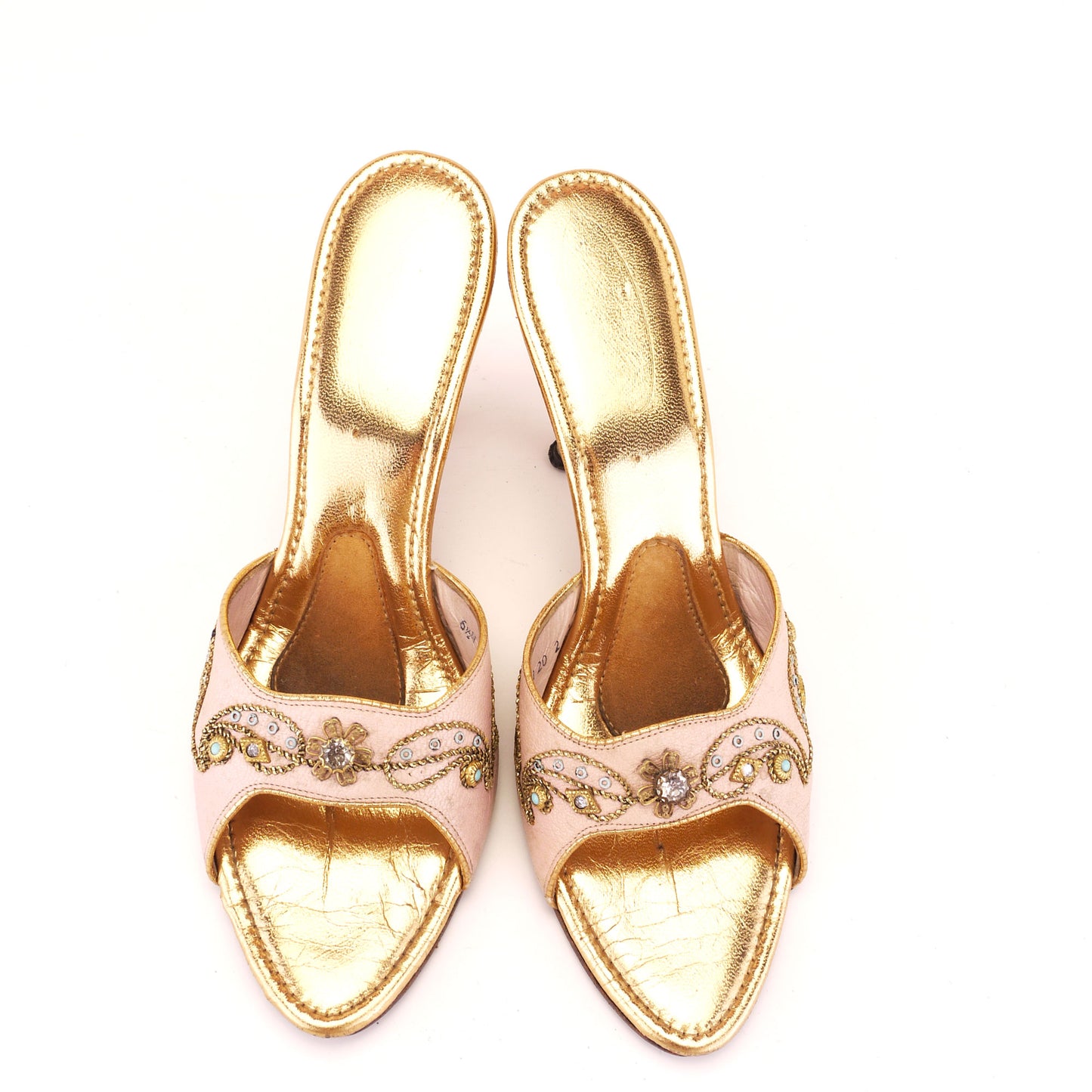 50s or 60s Fancy Poolside Mules by Rayne UK 4