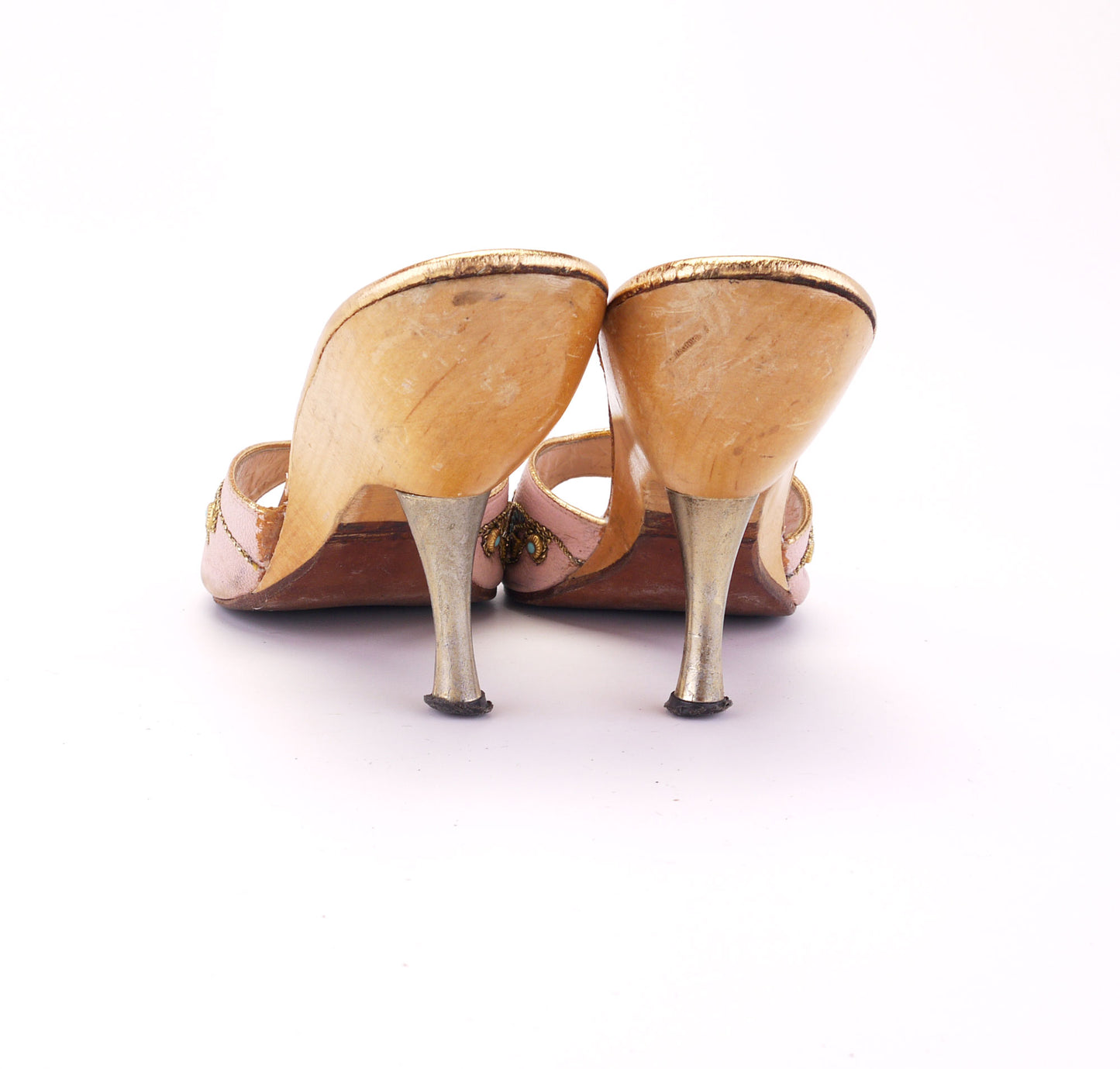 50s or 60s Fancy Poolside Mules by Rayne UK 4