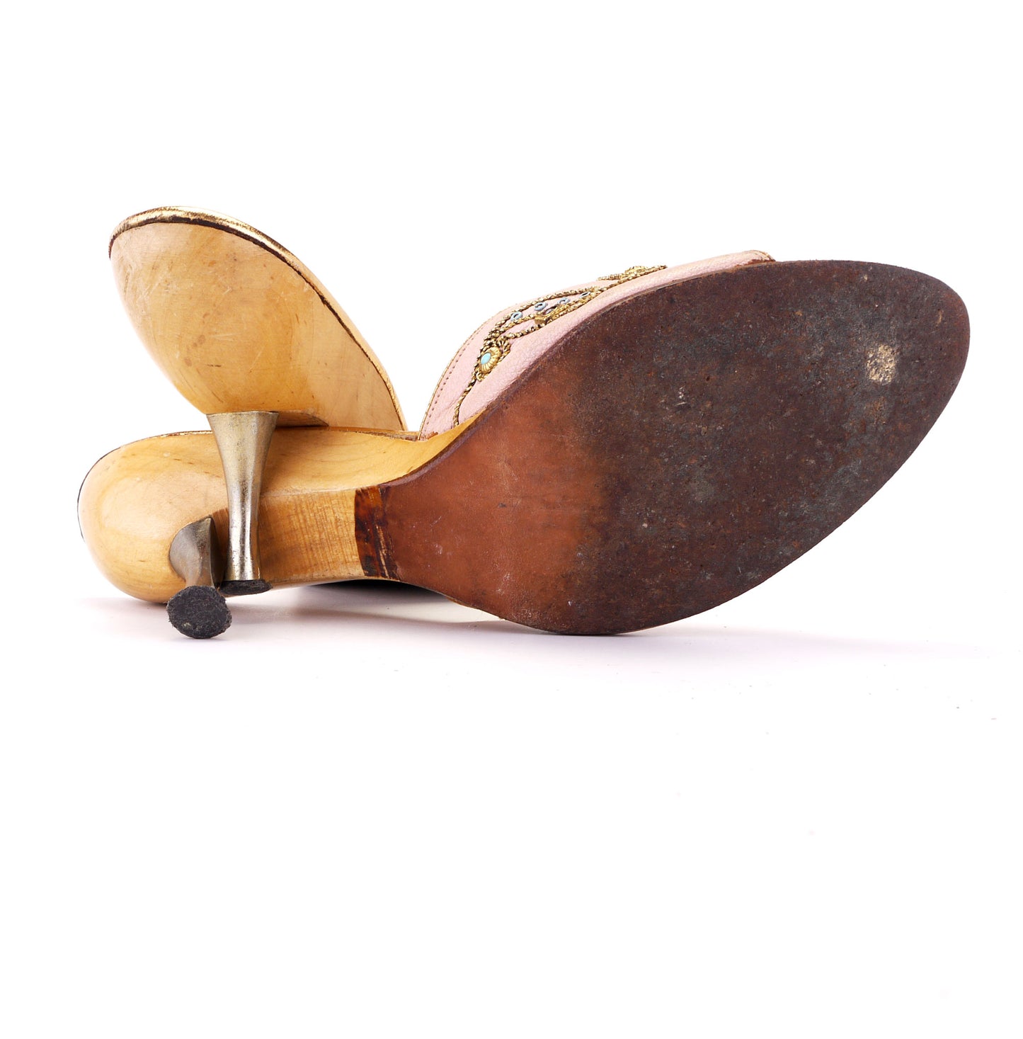 50s or 60s Fancy Poolside Mules by Rayne UK 4