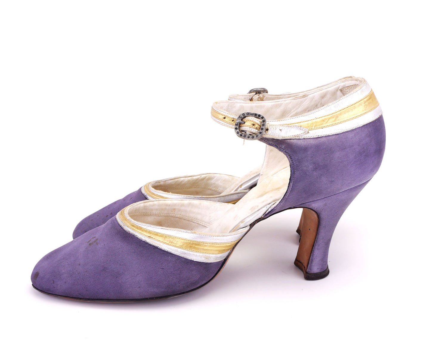 1930s Saks Mauve & Kid Evening Shoes UK 3