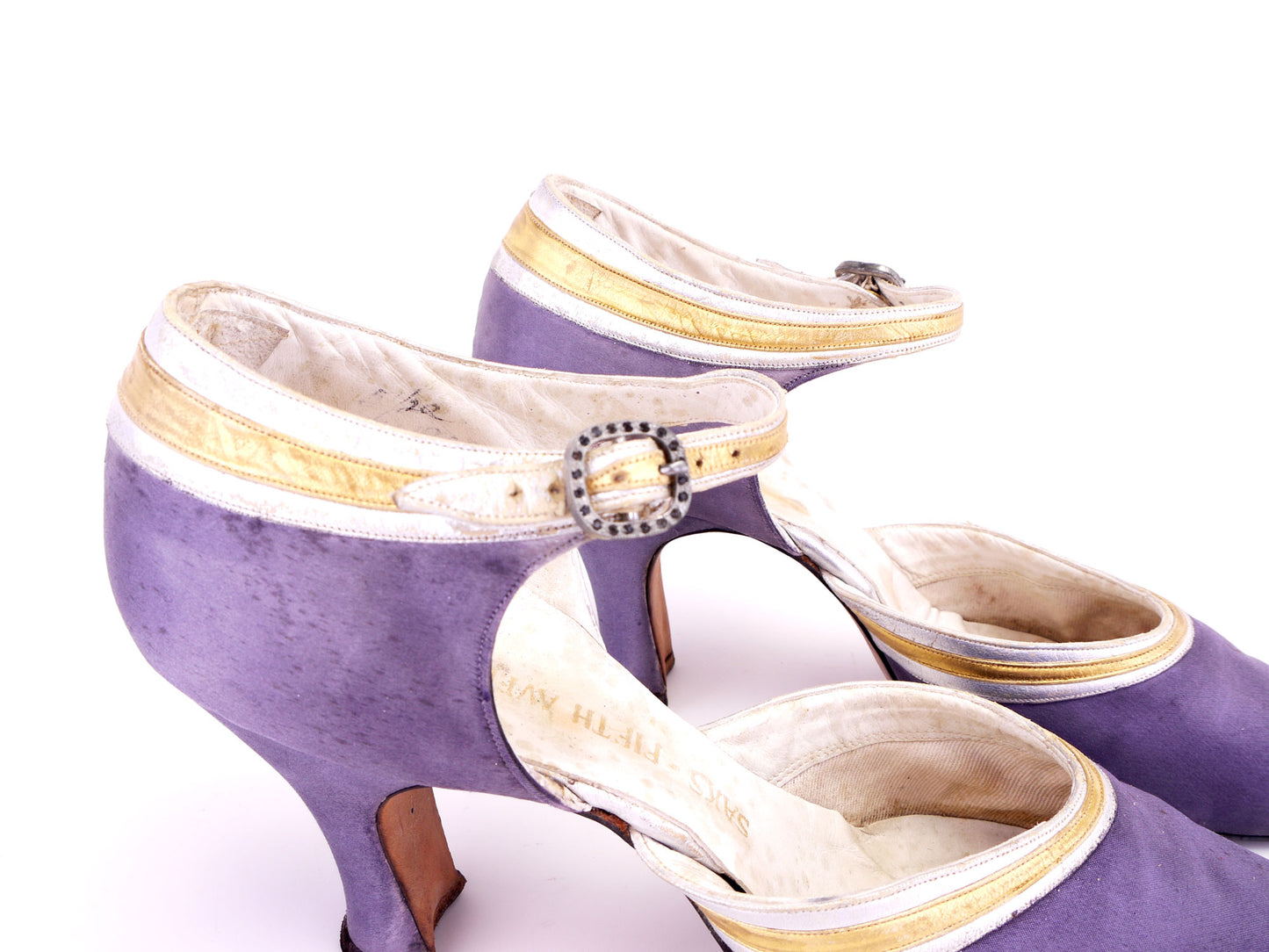 1930s Saks Mauve & Kid Evening Shoes UK 3