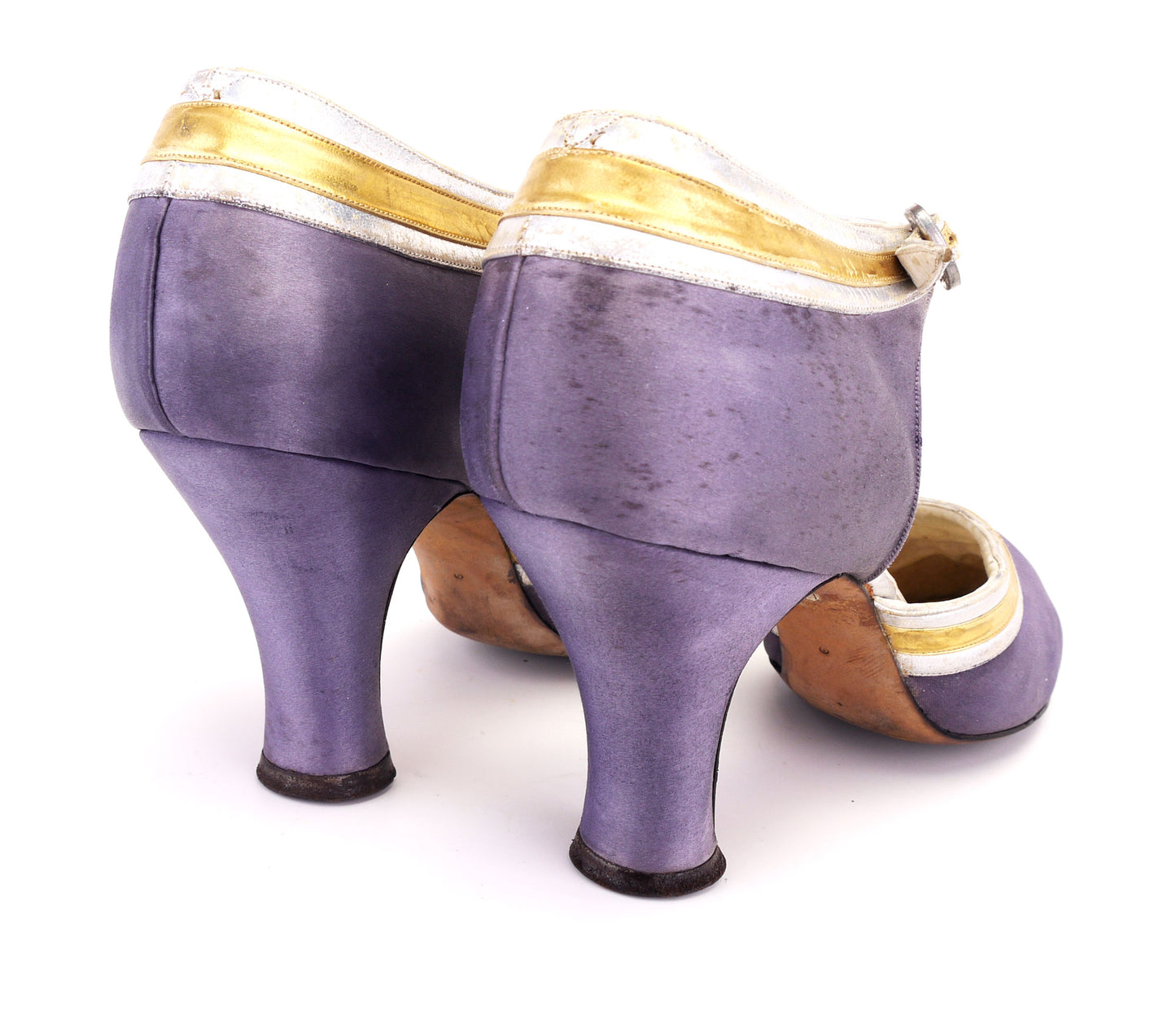 1930s Saks Mauve & Kid Evening Shoes UK 3